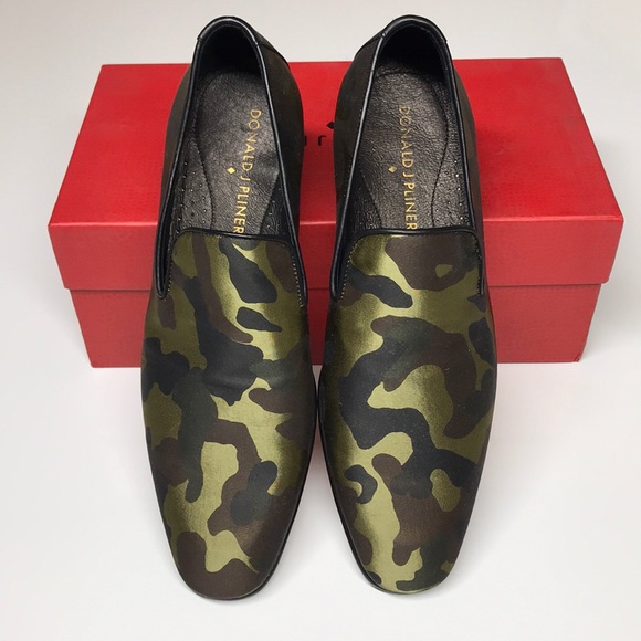 Donald J.Pliner Camo Pont Olive SlipOn Loafers 8.5
